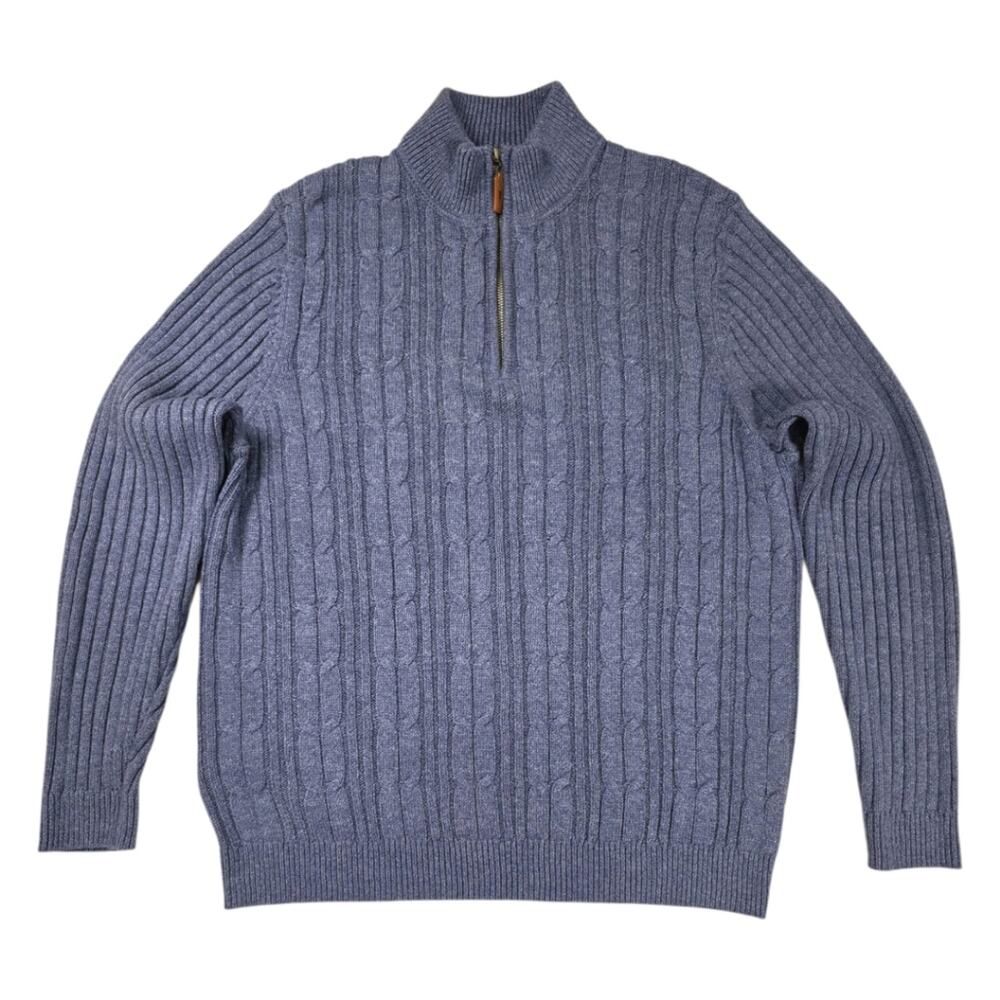 Nwot Tommy Bahama Cottom Blend 1/4 Zip Sweater
